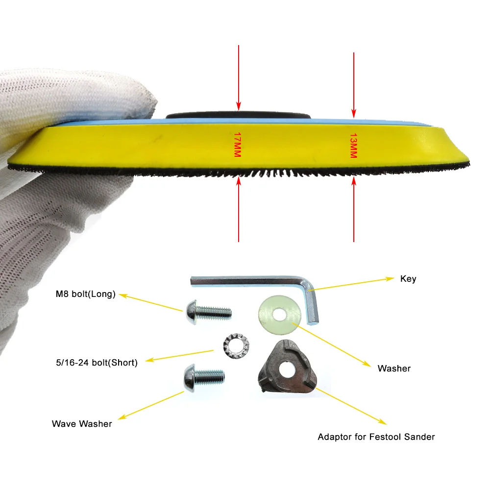 6 &quot148 мм 15 отверстий шлифовальная площадка многофункциональная без пыли опорная