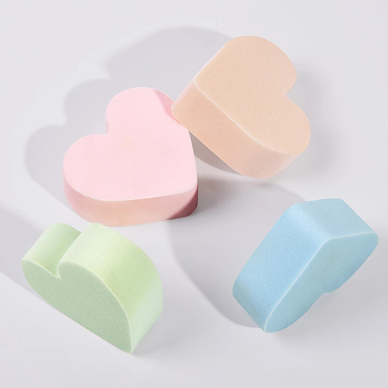 4 шт./компл. макияж губка сердце Форма безлатексный Материал косметический слойка