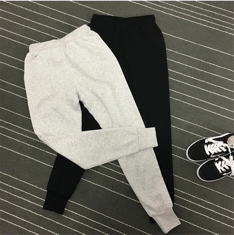 

New Women Soft Cotton Joggers with Solid Girls Sweatpants Pull-on Pants Sport Pants Elastic Drawstring Waist