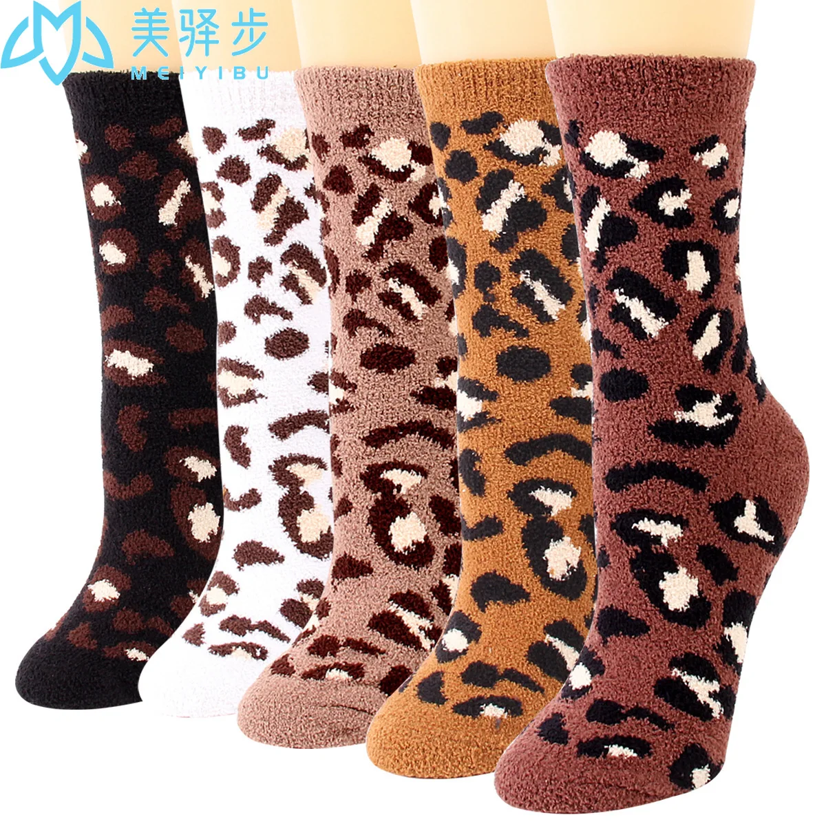 

Носки женские бархатные, зимние, леопардовые, мягкие и удобные, 12 пар в наборе