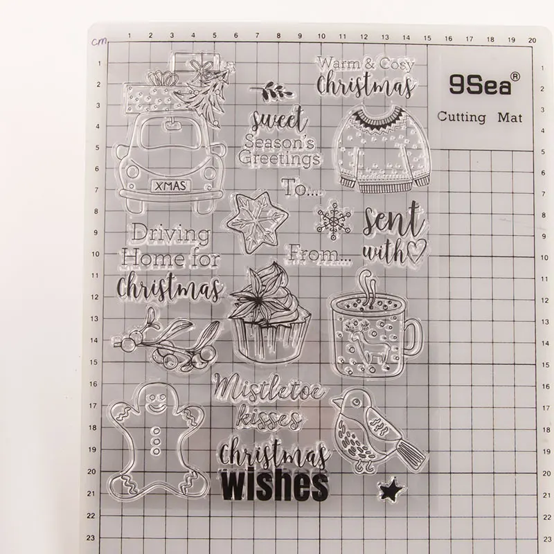 

Rubber Stamps Merry Christmas Gift Wishes Clear Stamp Silicone Scrapbooking for Card Making Album Craft Decor New 2019 Stamp