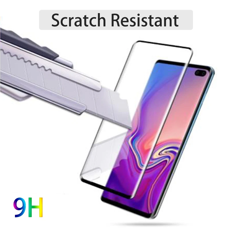 Защитное стекло закаленное 3D для Samsung Galaxy S10 | Мобильные телефоны и аксессуары