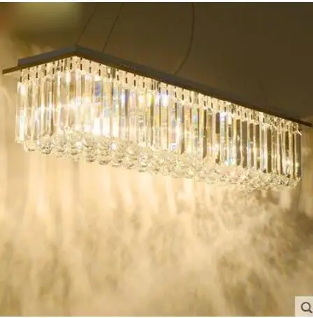 Прямоугольная лампа для столовой хрустальная бара индивидуальная современная