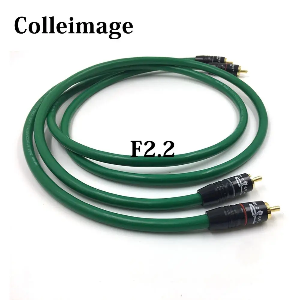 Colleimage 2328 Hifi посеребренный 2RCA кабель высокого качества 6N OFC HIFI RCA Мужской к