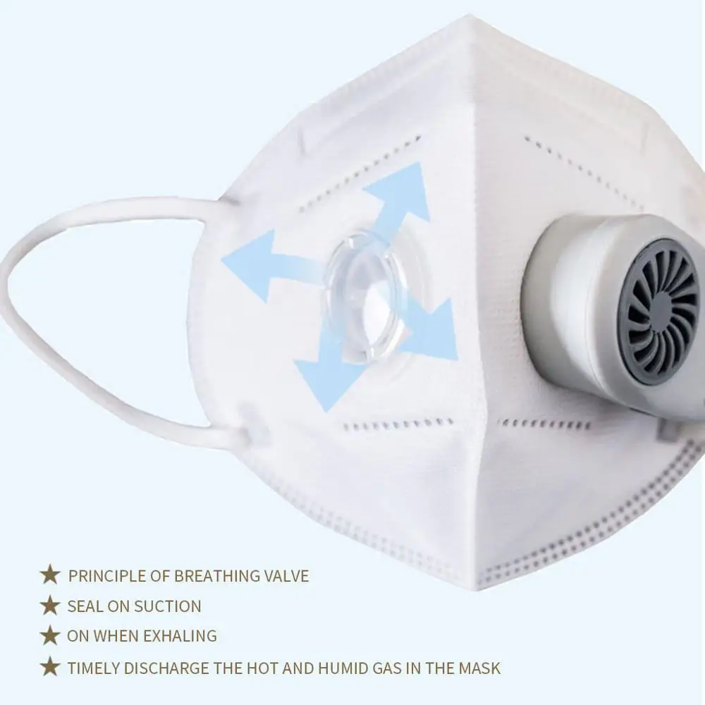 Белая электрическая маска против загрязнения респиратор PM2.5 фильтр Спортивная