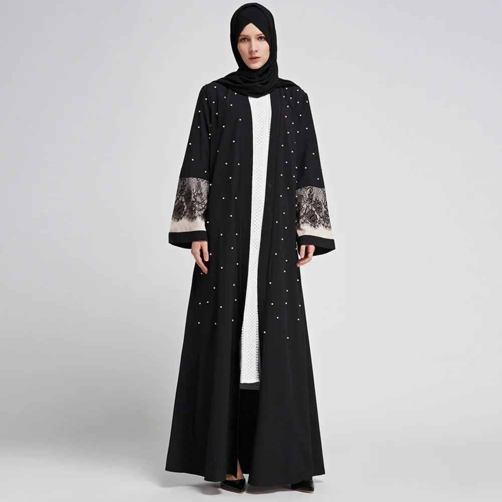 Абая кимоно мусульманское длинное платье-кардиган Кафтан Дубай абаи для женщин