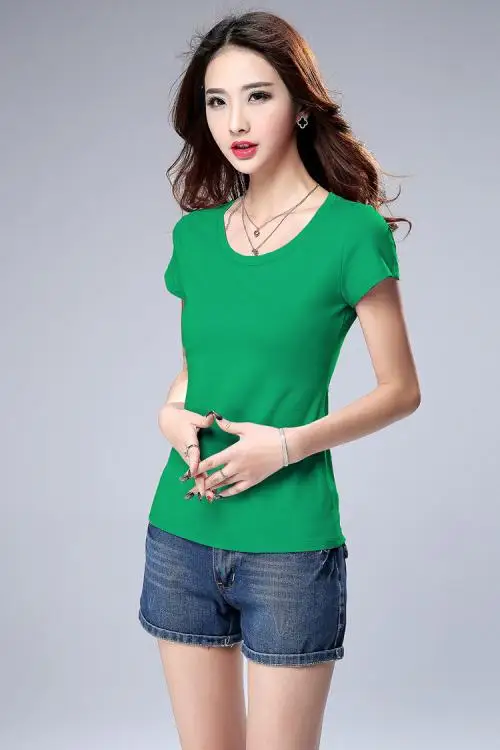 

T Shirt Women Clothes 2020 Fashion Tee Top rown Fashion Cotton Ladies Tee Shirt Red