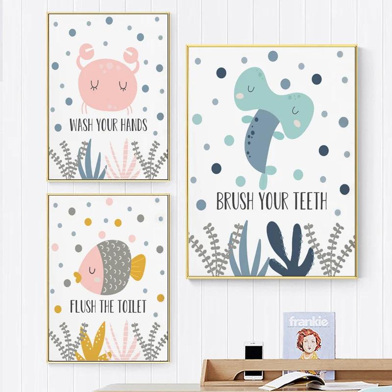 Детская щетка с принтами в ванной комнате ручная стирка милый холст рисунками из