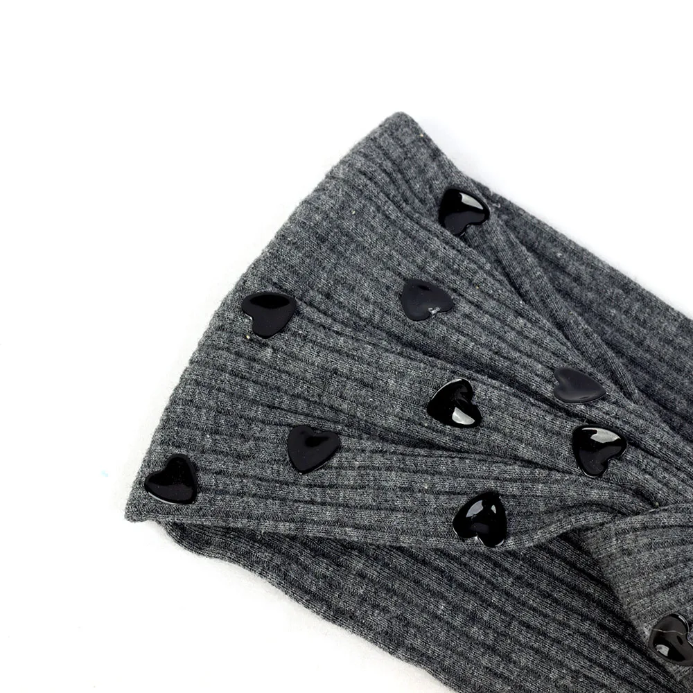 Geebro Модные головные повязки с узелком в форме сердца для женщин мягкие