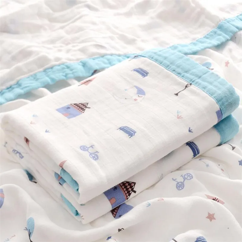 110*110 см Новорожденные банное полотенце одеяло 4 слоя из бамбукового волокна для