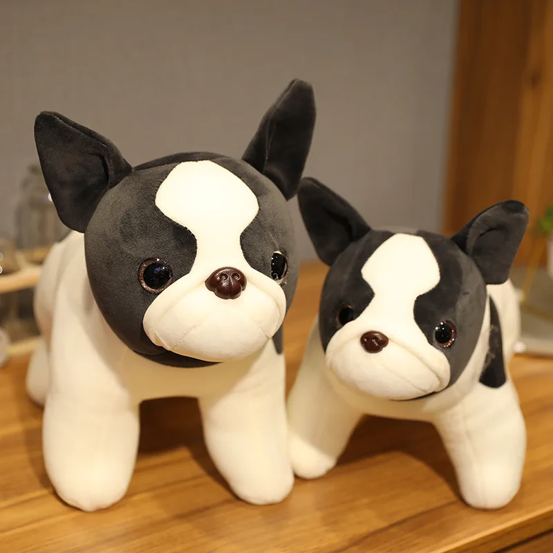 

35/40/45cm Cartoon Animals Bulldog Stuffed Dog Toy Frech Famous Dog Plush Toy Dog Unique Birthday Gift For His Boy Present