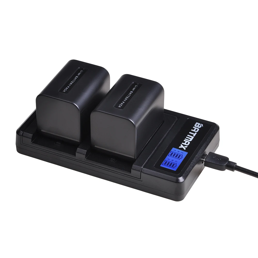 2 шт. 2500 мА/ч NP-FV70 NP FV70 Батарея + ЖК-дисплей Dual USB Зарядное устройство для Sony NP-FV90 NP-FV100
