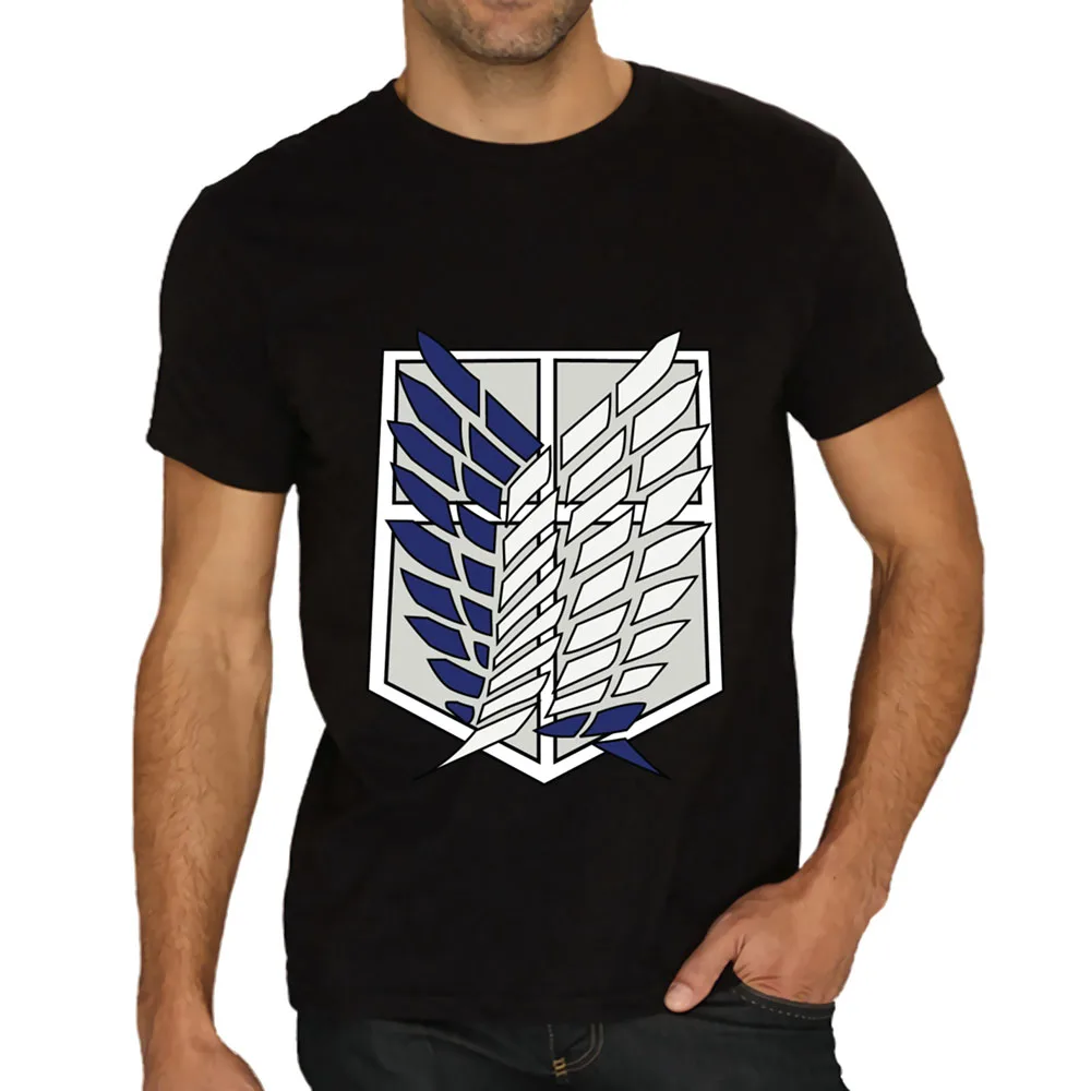 Новая футболка с круглым вырезом надписью printattack on titan логотипом изображением