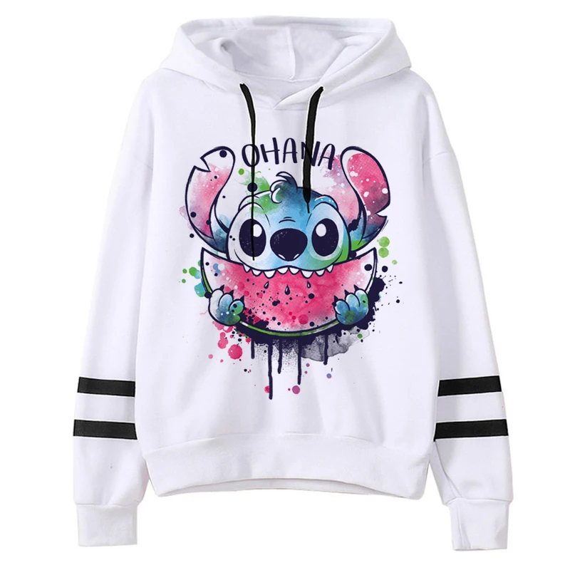 Kawaii Ститч Охана толстовки женские Disney с рисунком из мультфильма Лило Стич