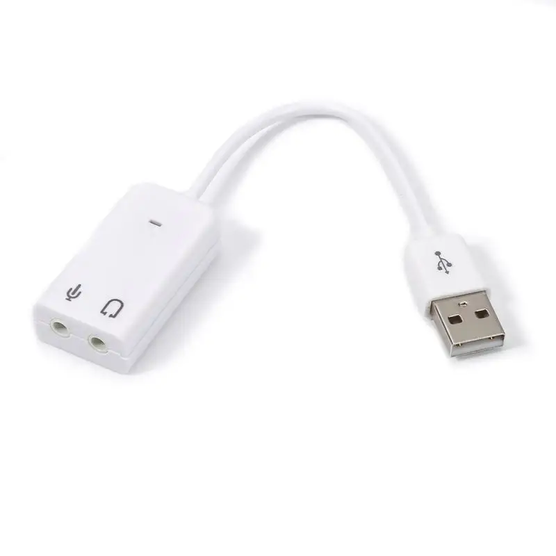 

USB 2.0 Virtual 7.1 Channel Audio External Laptop Headphone Sound Card Adapter For Laptop Computer PC Headphone Speakers