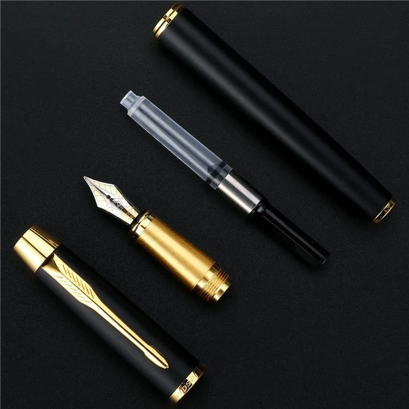 

1PC Metal Luxury Fountain Pen Box Business Writing Signing Calligraphy Pens Office School Stationery Supplies Fountain Pen