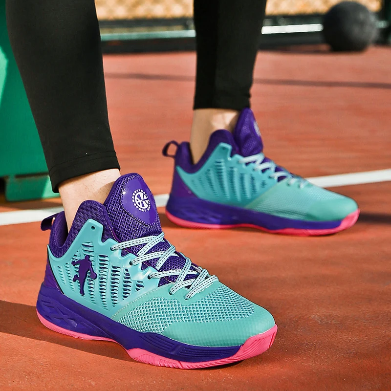 Профессиональная баскетбольная обувь мужские высокие амортизирующие кроссовки
