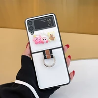 for samsung zflip3 cases flip anti fall ring cute animals protective cover anime friends funda capa for samsung z flip3 etui 5g