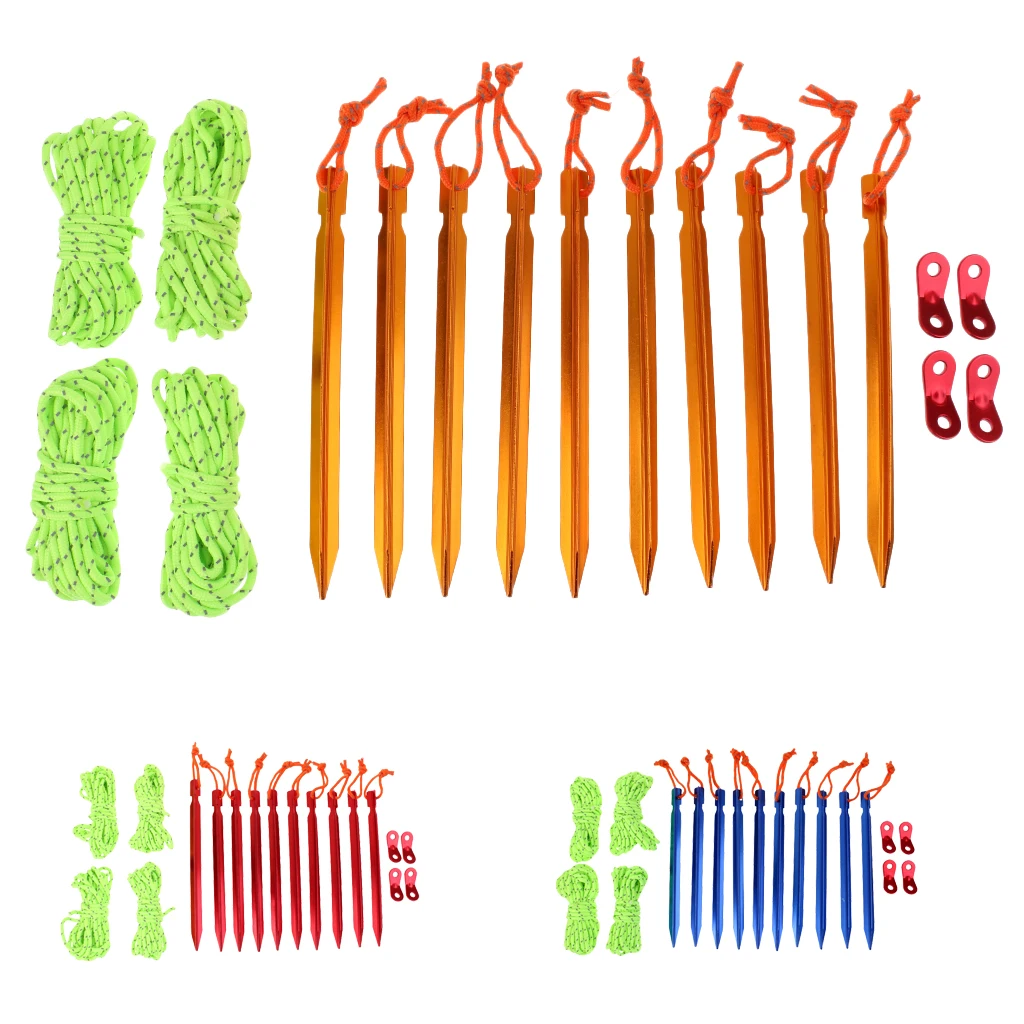 10 шт. колышки для палатки и 4 мм светоотражающие линии парней с Натяжителем шнура