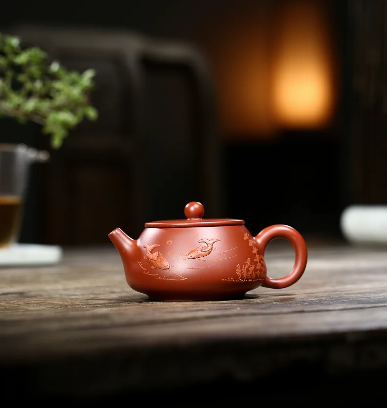 

Китайский чайник Yu Qu, керамический чайник для чая Puer Oolong, чайный набор ручной работы