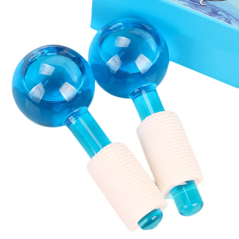 

2pcs Beauty Ice Hockey Energy Beauty Crystal Ball Facial Cooling Ice Globes Water Wave For Eye Face Massager TU45889