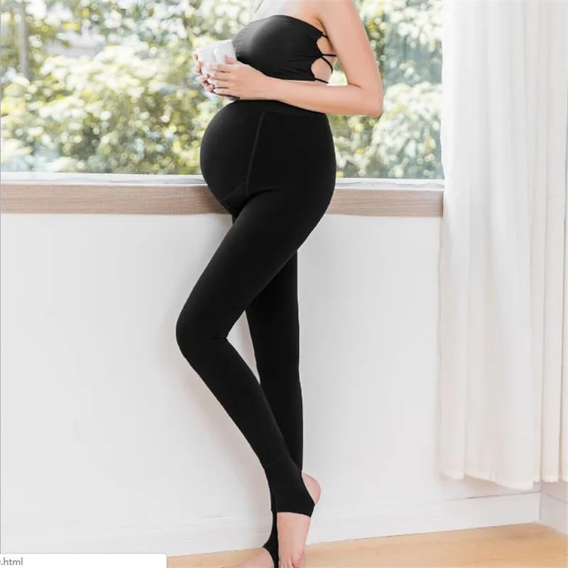 Maternity clothes pregnancy pregnant maternity leggings Warm pants with fleece basic | Мать и ребенок