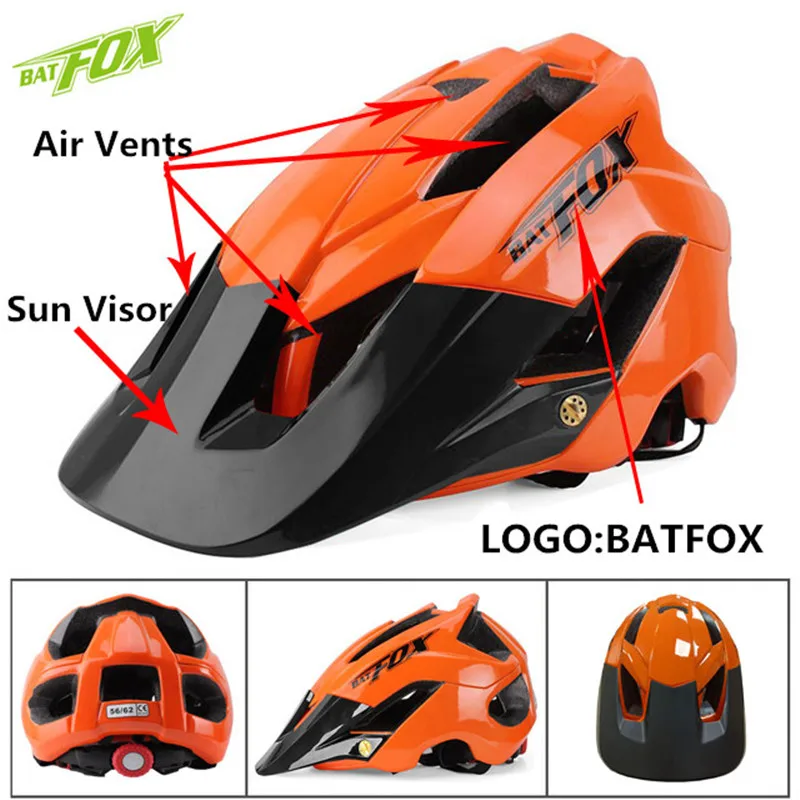 BATFOX, велосипедный шлем для мужчин и женщин, дорожный горный MTB шлем, ультралегкий цельный велосипедный шлем Casco Ciclismo
