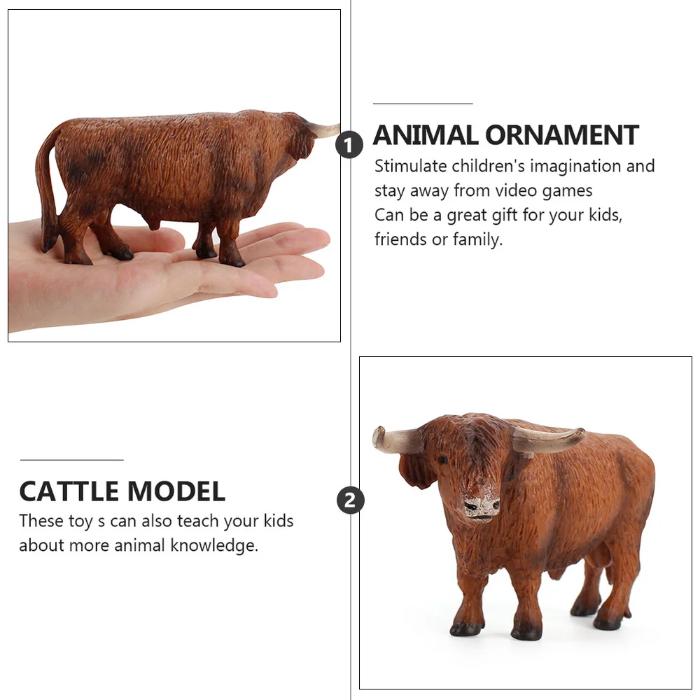 

1 Set Kids Cow Simulation Cattle Cattle Model Decor Adorable Cow Model