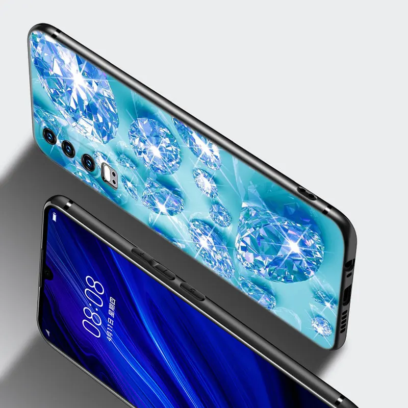 Красивый чехол со стразами для Huawei P50 P40 P30 P20 Pro P10 P9 P8 Lite 2017 P Smart Z S 2021 2020 2019 2018 черный