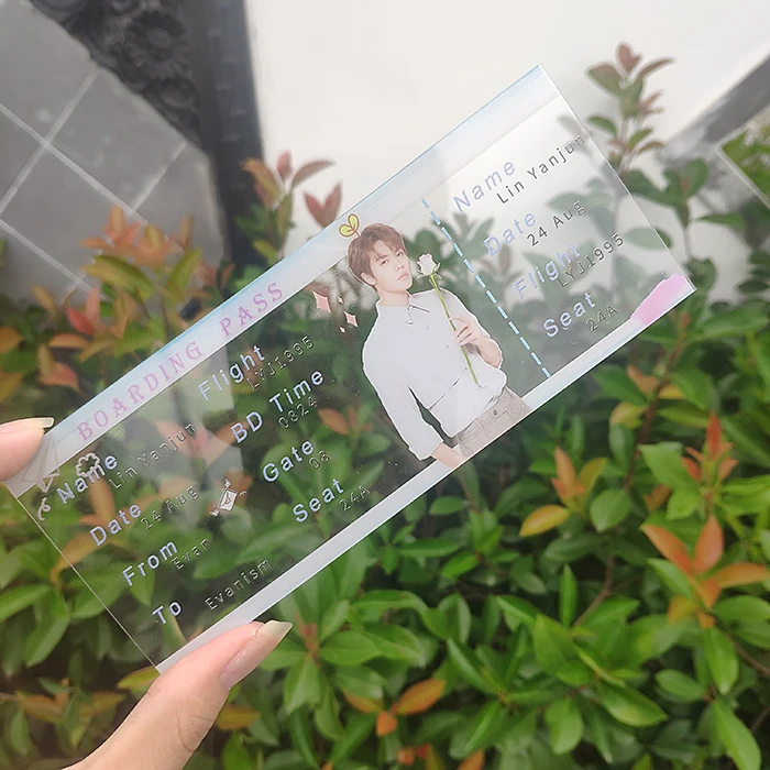 Пластиковые прозрачные карточки для посадочного талона 7 х17 см 100 шт. | Дом и сад