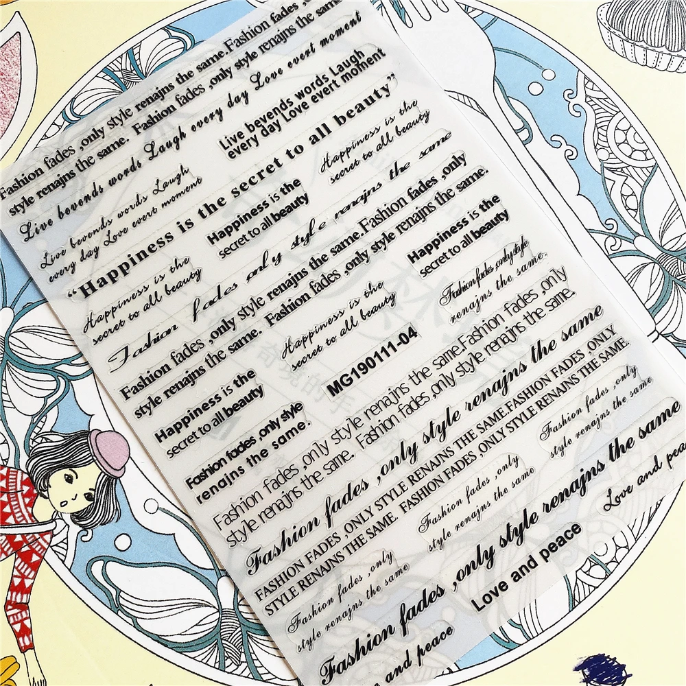 

MG190111-04 MG190510-01 Letter alphabet 3D Back glue Nail Art Stickers Decals Sliders Nail ornament decoration