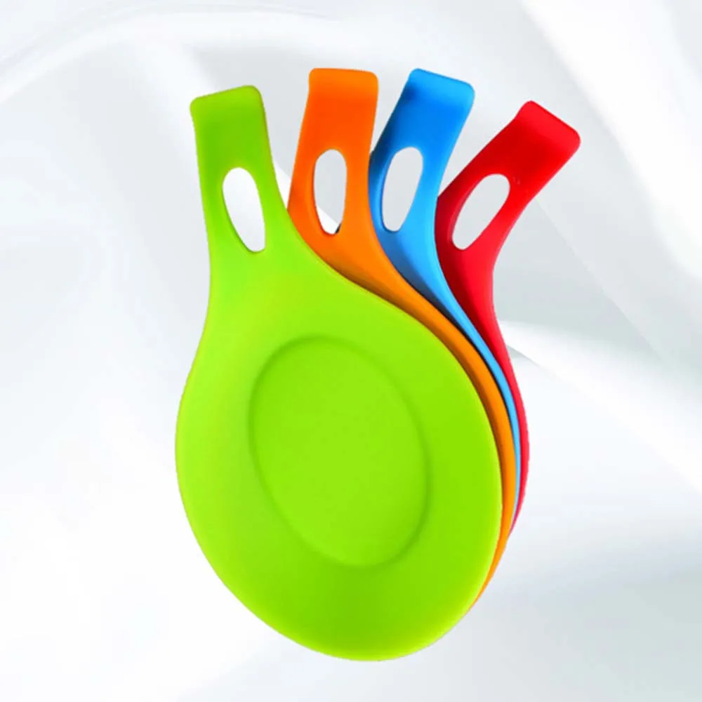 Силиконовая ложка подставка Творческий изоляции отдых термостойкие подставки