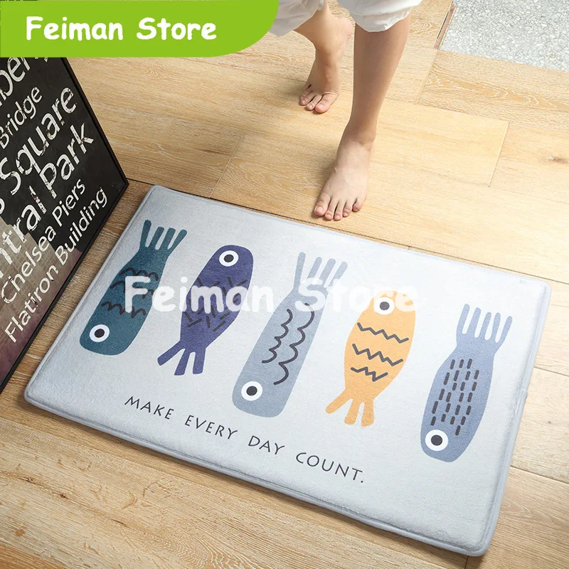 3D коврик входной двери Придверный коврики для пола кухонные ковры Kawaii Прихожая