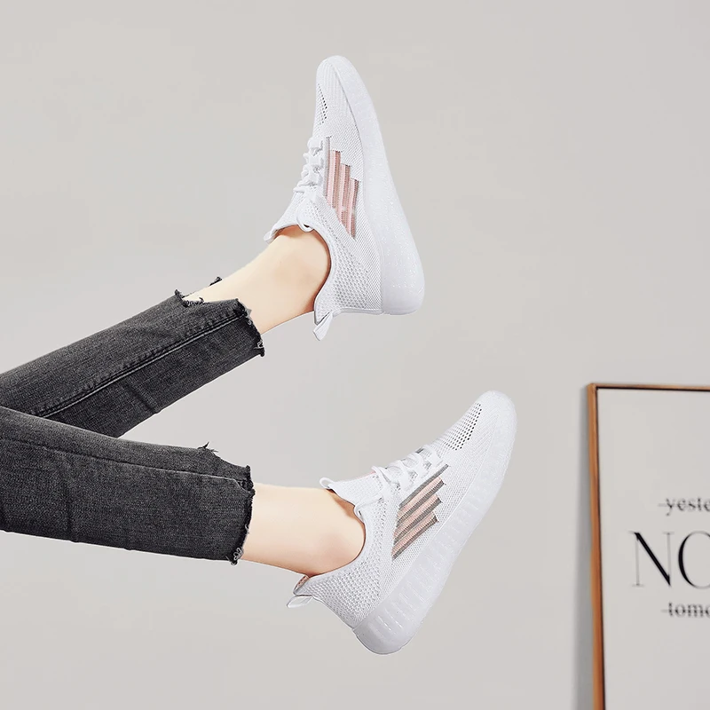 

2021 new Women Sneakers Air Sole Athletic Running Shoes Lace-up Breathable Jogging Shoes Leisure Outdoor Sneakers