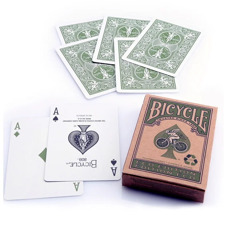 Игральные карты Bicycle Eco Edition Зеленая Колода покерный размер USPCC Райдер
