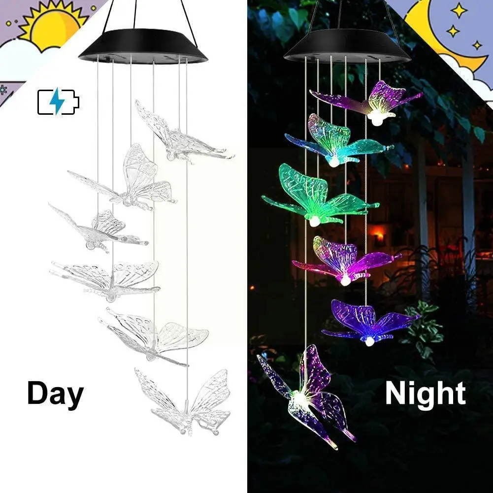 

Solar Wind Chimes Colorful Color-changing Solar Wind Outdoor Led Decorative Garden Lights Courtyard Lights Chimes M2s3
