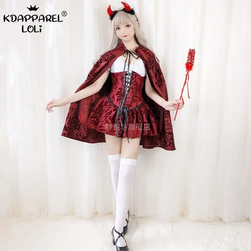 Женские костюмы на Хэллоуин платье накидка Готическая ведьма вампир Красная