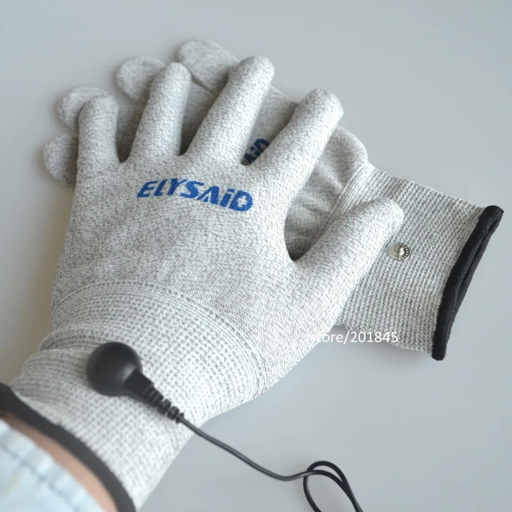 2 пар проводящий электродные перчатки из серебряного волокна дышащая тенсовый