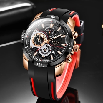 LIGE Men Watches Top Brand Luxury Business Quartz Watch Men Fashion Waterproof Date Chronograph WristWatch Relogio Masculino+Box-37325
