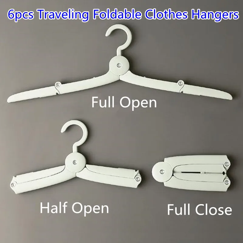 

6 шт., складные пластиковые вешалки для одежды, для одежды