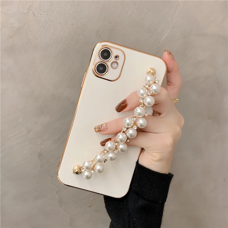 Goddess metal Chain bracelet plating case For iphone