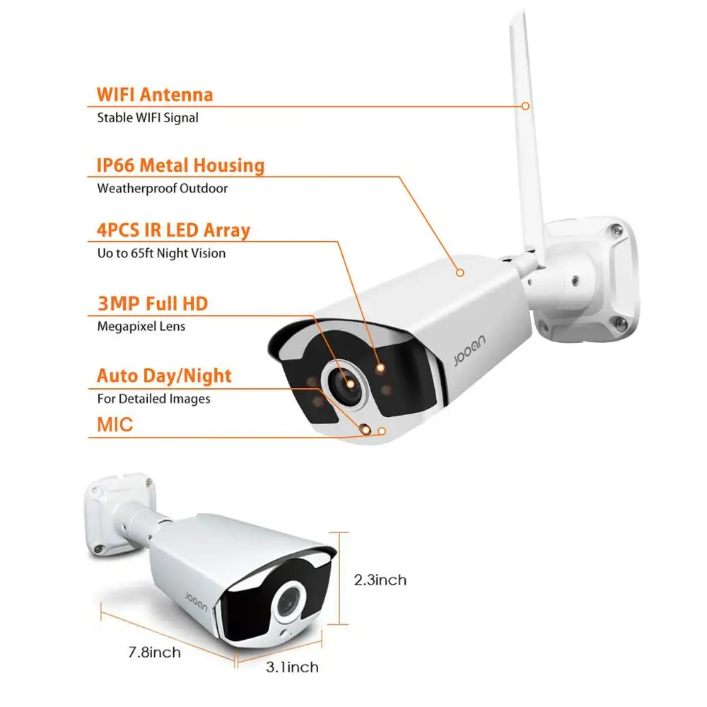 3.0MP Wifi IP камера наружная инфракрасная ночного видения безопасности видео