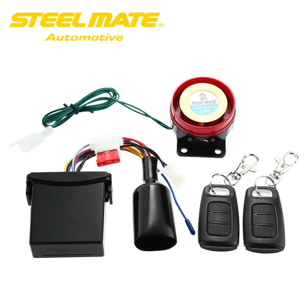 

Steelmate 886E 1 Way Motorcycle Alarm System Water Resistant ECU Motorcycle Engine Immobilization with Fashionable Transmitter