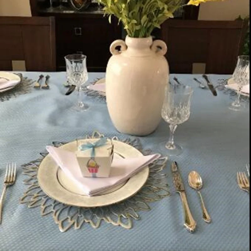 Подстилка из ПВХ с золотым тиснением в форме цветов гибискуса уникальная