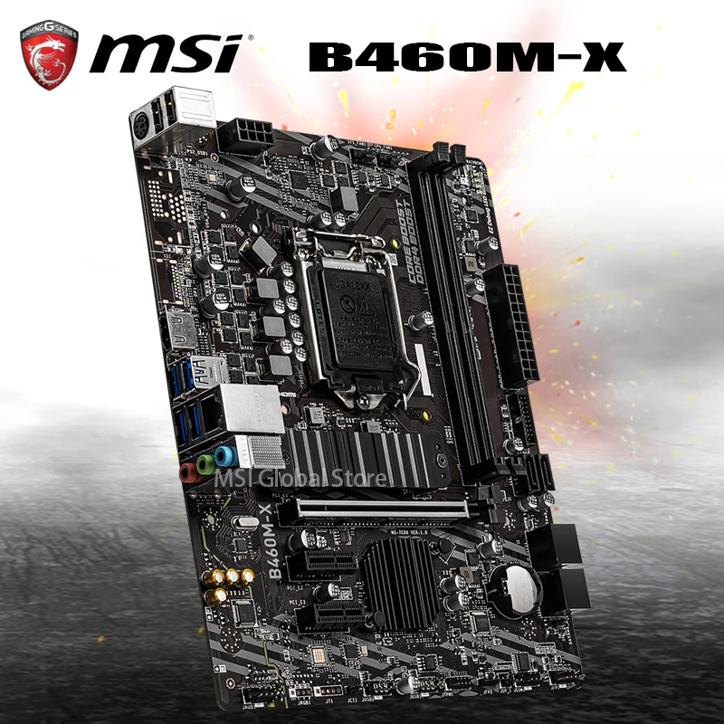 Preise MSI B460M-X Motherboard Unterstützung 10th-Gen Cpu DDR4 2933MHz 64GB USB 3,2 PCI-E 3,0 DVI Desktop Intel B460 Mainboard 1200 Micro ATX