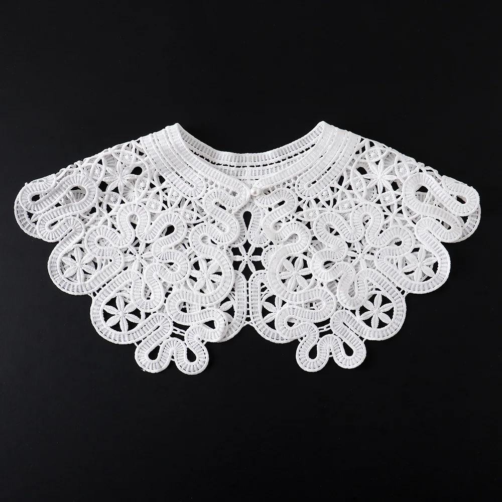 

2021 Summer Lace Hollow Fake Collars for Women Decorative Collar for Girl False Collar Blouse Top Detachable Shirt Collars