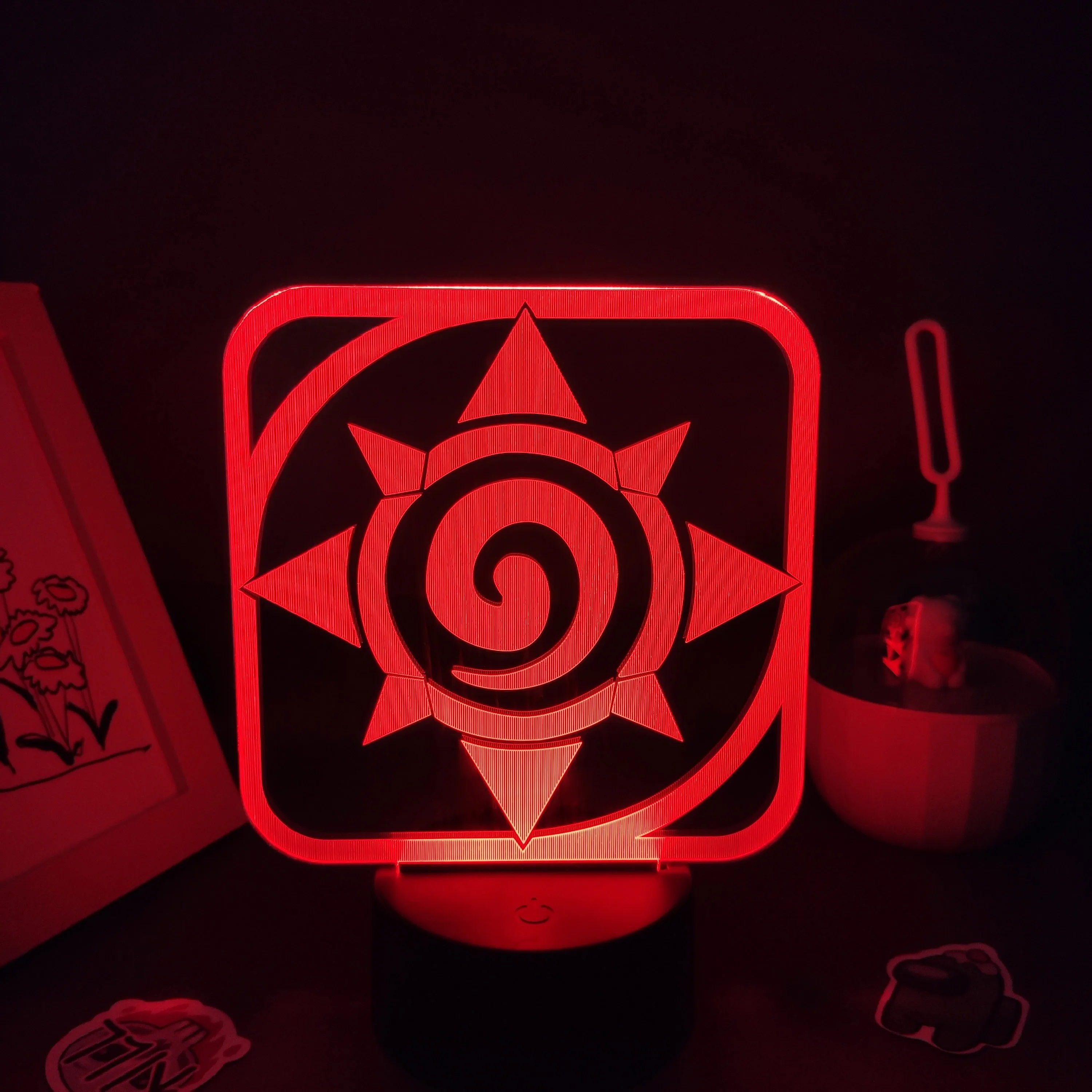 

HearthStone герои Warcraft логотип лавовые лампы 3D светодиодный RGB неоновый аккумулятор ночное освещение для игровой комнаты стол красочное украшен...