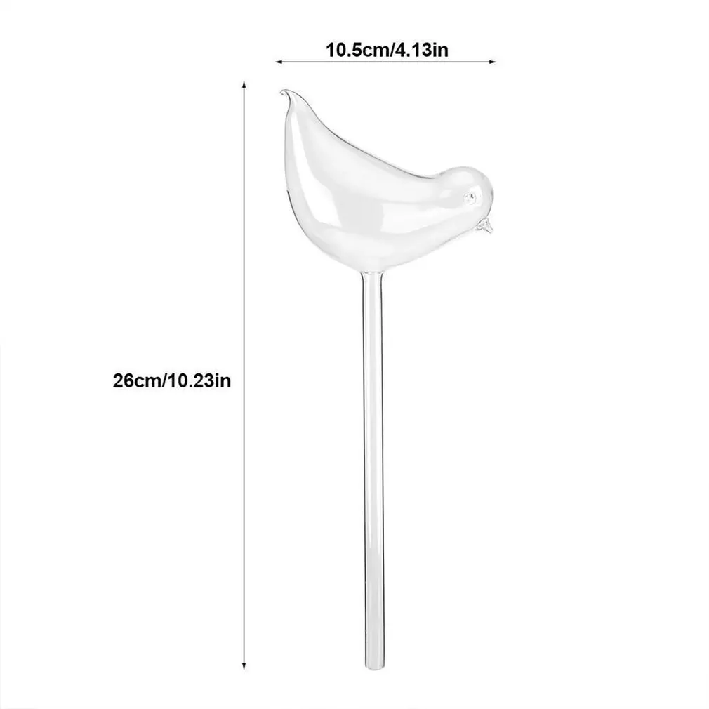 

Birds Shape Clear Glass Self Watering Durable Mini Transparent Plant Watering For Garden Plant Watering Device