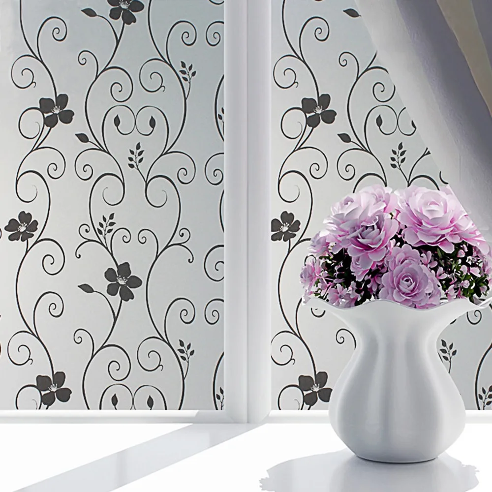 

45x100cm Glass Window Paper Frosted Opaque Glass Window Film Decorative Film Self-adhesive Film Home Decor Vinyl Glass Bedroom