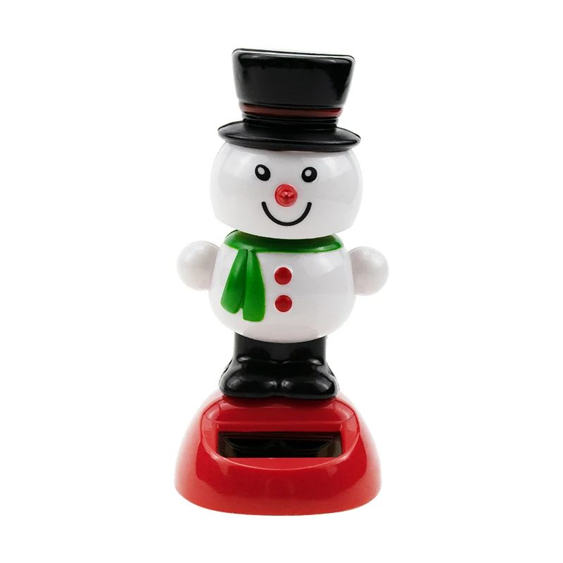 Snowman C Игрушки на солнечной энергии, автомобильные аксессуары для салона автомобиля, украшение на приборную панель, рождественский подарок, подарок, Автомобильные украшения - Название цвета: Snowman C